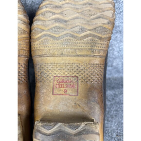 Cabelas Duck Shoes Womens Size 9 Brown Rubber Leather Bean Boot Moc Slip On - Picture 9 of 9